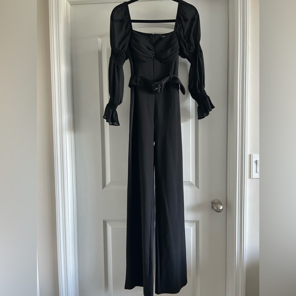 Jumpsuit black with belt